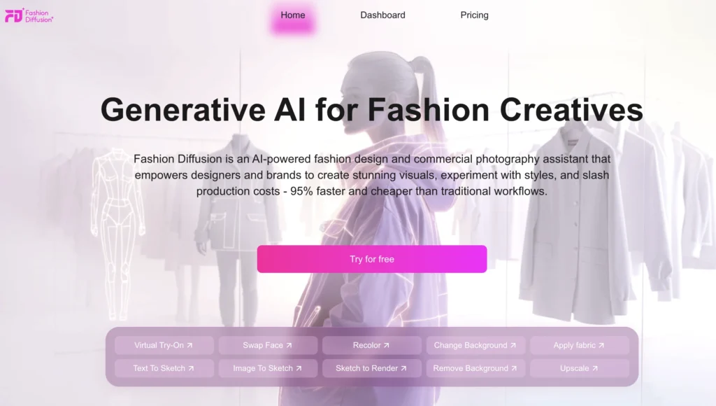 Fashion Diffusion is an AI fashion design tool