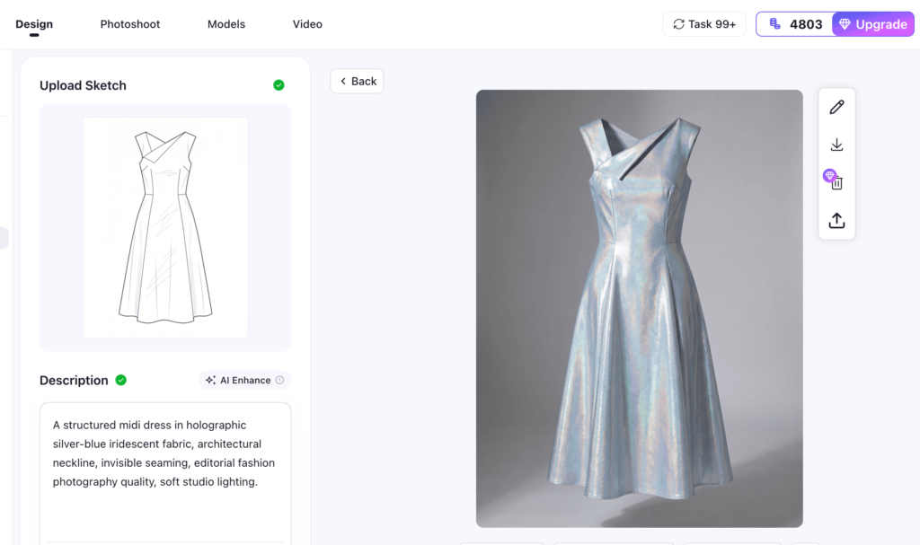 Use Fashion Diffusion AI to develop the design