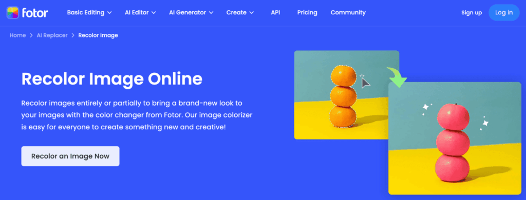 AI Recolor: Fotor