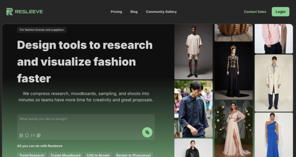 Top AI dress design tool: Resleeve