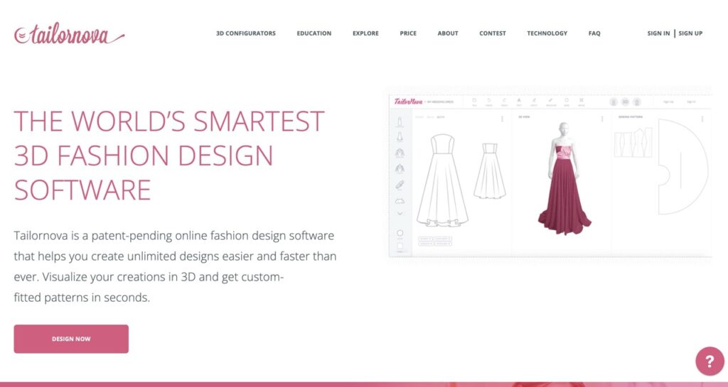 Top AI dress design tool: Tailornova