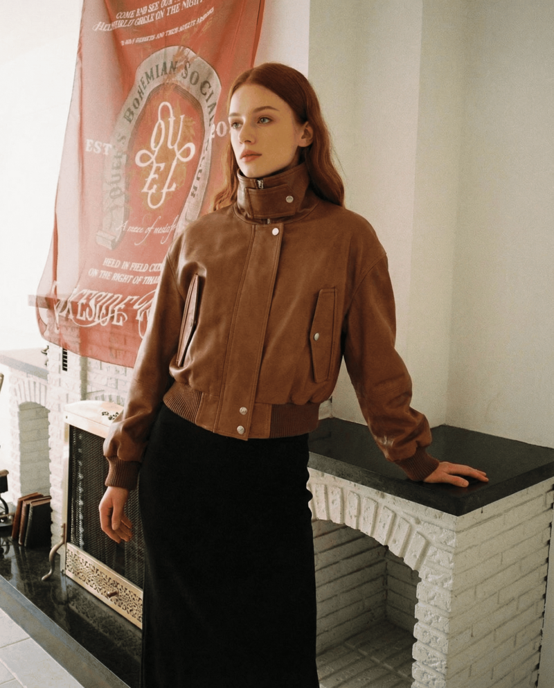 croptop bomber jacket