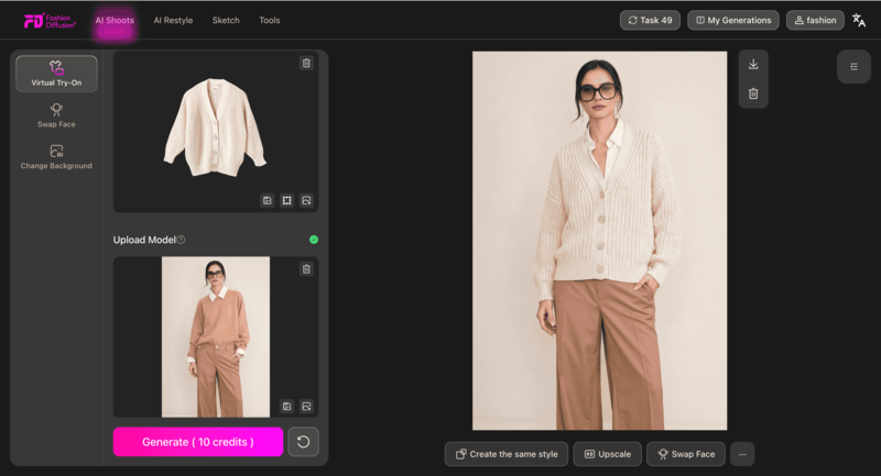 example virtual try-on