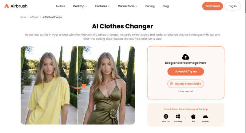 8. AI shirt color changer-Airbrush