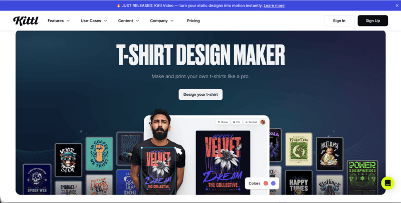 Kittl focuses on typography-driven and style-rich T-shirt design.