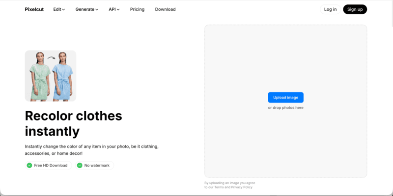 Best AI recolor tool — Pixelcut.