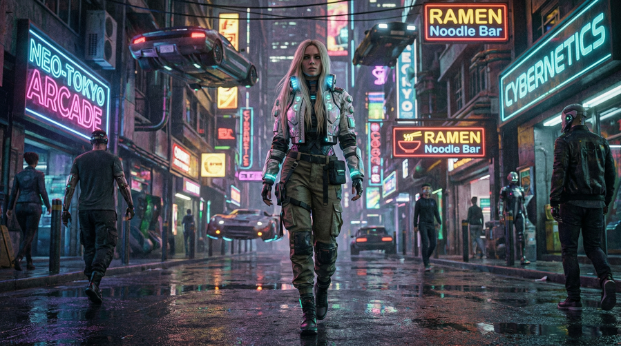 cyberpunk aesthetic clothing cover photo