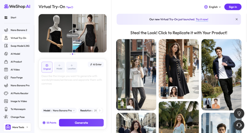 6. Virtual Try On-Weshop