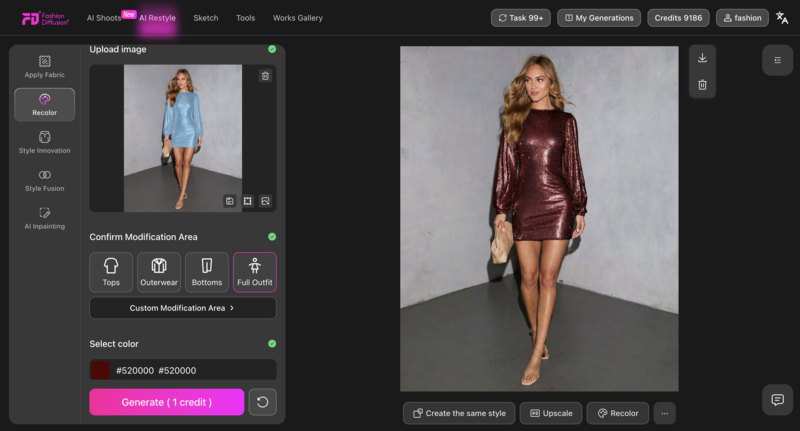 Different Fabric Recolor：Sequins