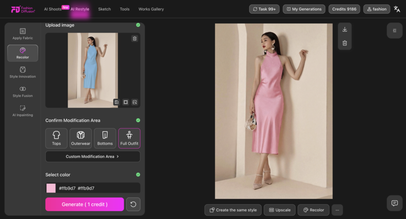 Different Fabric Recolor：Silk