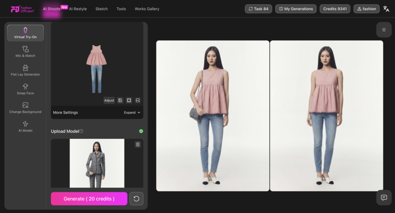 Fashion Diffusion Virtual Try On Example