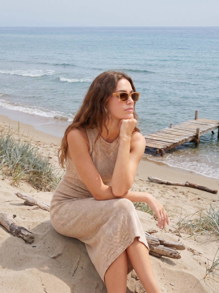 Clothing product image after AI background change with professional result.