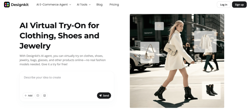 AI virtual try-on for quickly visualizing clothing concepts on digital models.