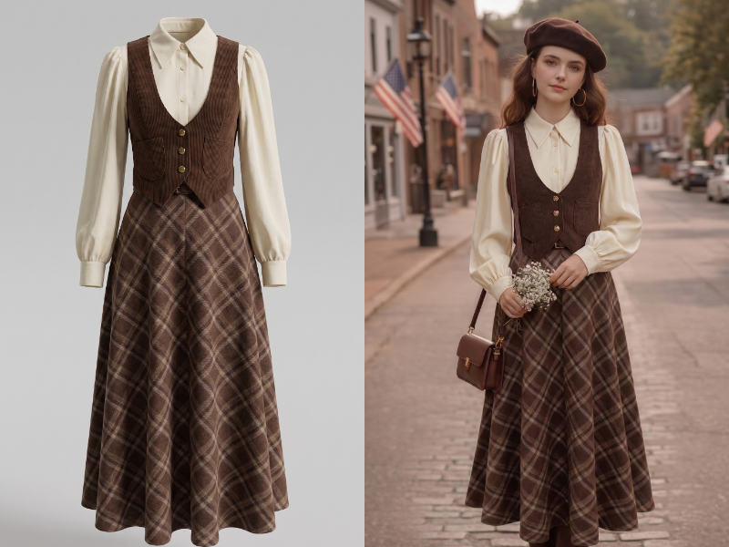 Generate realistic images of it on a model instead of wondering how an outfit will look like.