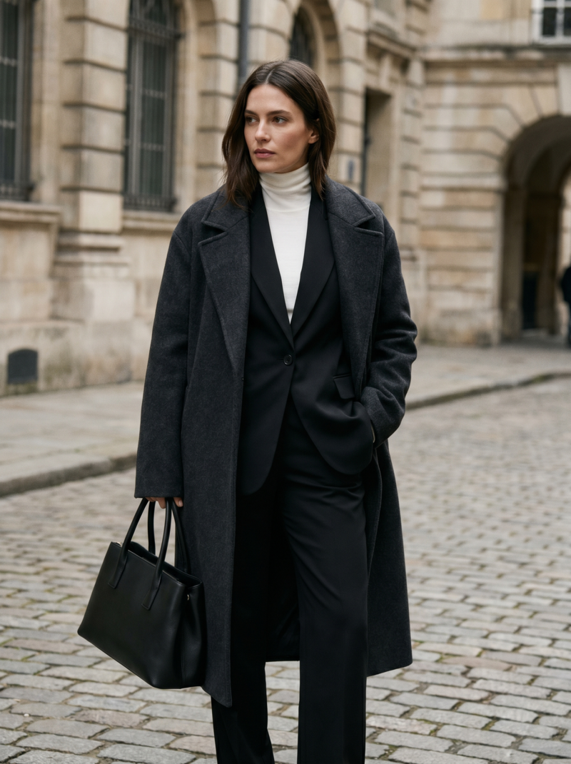 Quiet luxury fashion 2026 built an outfit around one color family instead of contrasting shades.