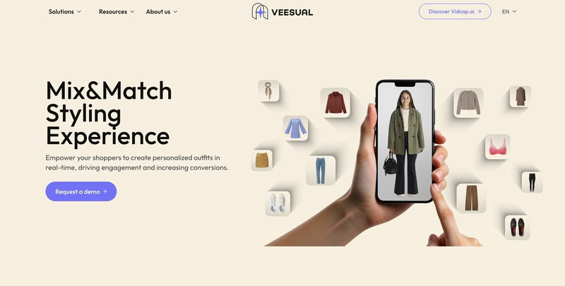 Virtual try-on tool enabling realistic mix-and-match outfit visualization on models.