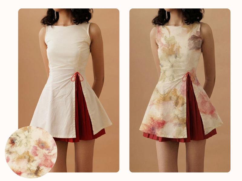 Types of Fabric Texture Supported by AI Tools——floral patterns fabric