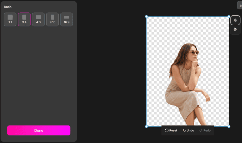 Fashion Diffusion's auto background removal and adjustment interface.