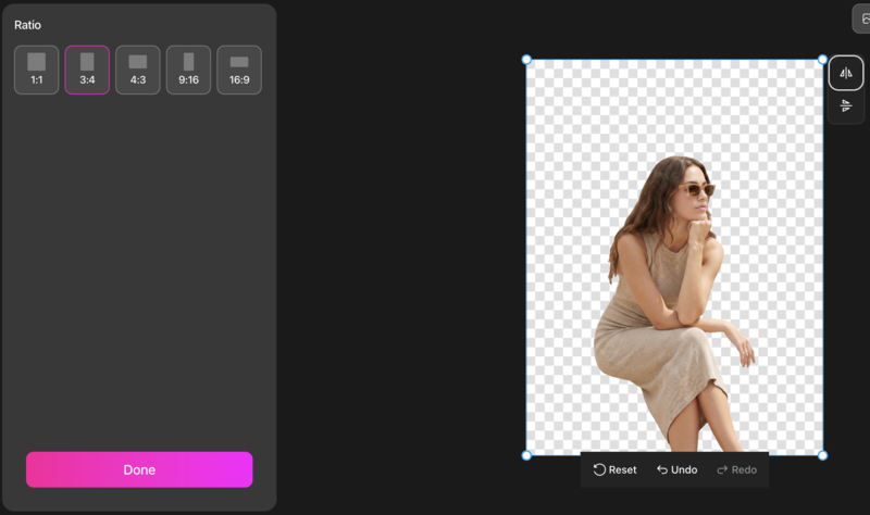 Fashion Diffusion's auto background removal and adjustment interface.