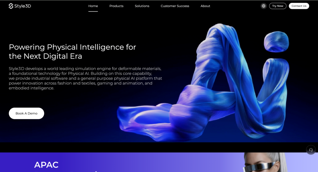 Style3D garment simulation interface as CLO 3D alternative