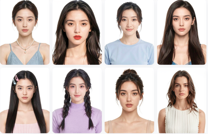 AI fashion model library showing multiple model options for ecommerce clothing brands