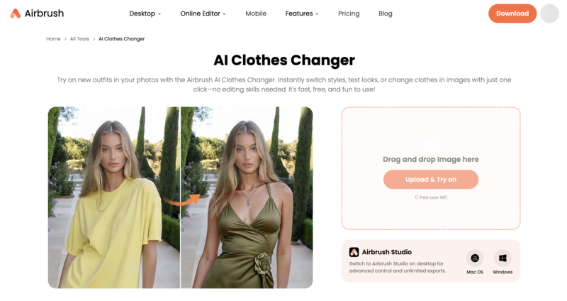 10 Best AI Clothes Changer Tools (Tested)-Airbrush
