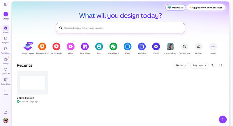 Canva Interface