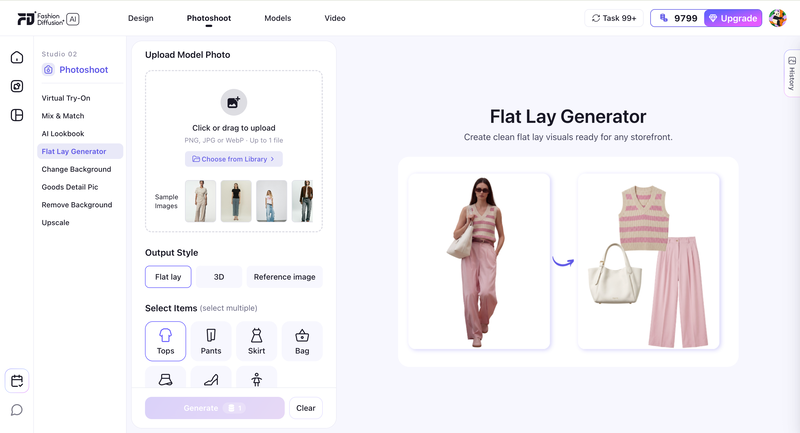 Fashion Diffusion Flat Lay Generator: Model photo to professional flat lay and ghost mannequin 2026