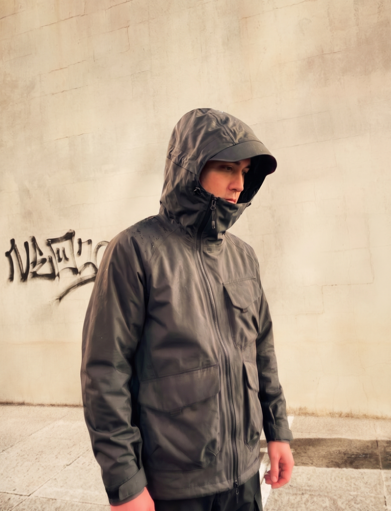 The techwear jackets is the centerpiece of almost every outfit. It’s usually waterproof or wind-resistant, designed with multiple pockets, asymmetrical zippers, and a structured silhouette.