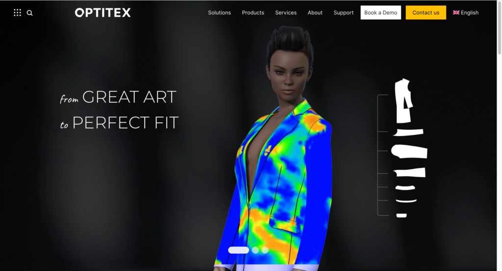 Optitex software interface 