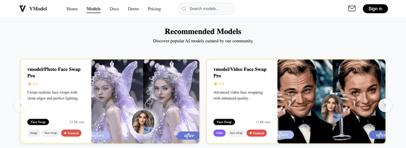 VModel is an AI platform focused on virtual model generation and batch fashion photography, making it ideal for brands with large product catalogs that need consistent and realistic visuals.