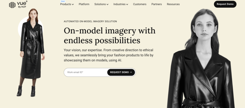 Vue.ai is an AI-powered platform that focuses on automating fashion content and enhancing digital shopping experiences. 