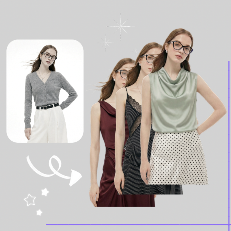 Variations generated from Fashion Diffusion's AI clothes changer.