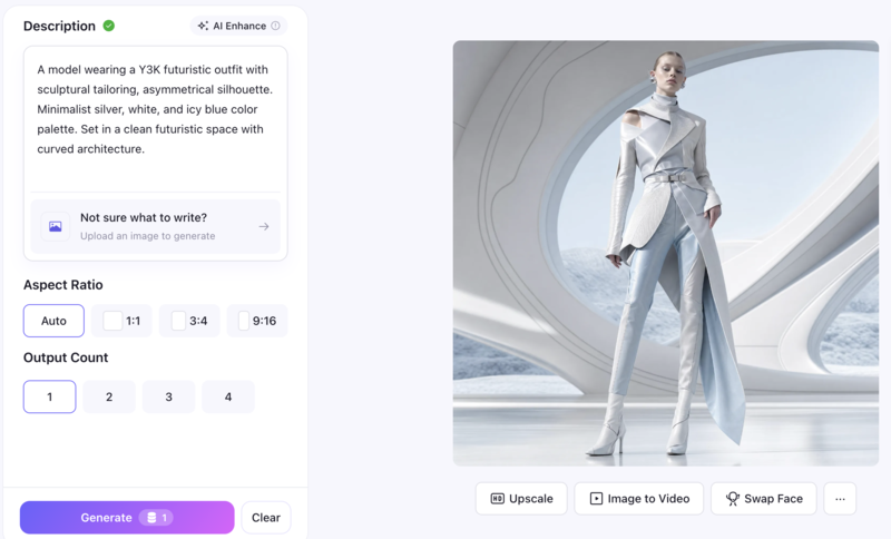 Fashion Diffusion's AI Outfit Generator page.