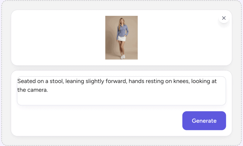 Enter your prompts to specify the pose you want to adjust.