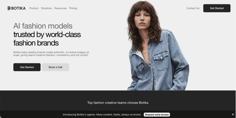 Botika's homepage.