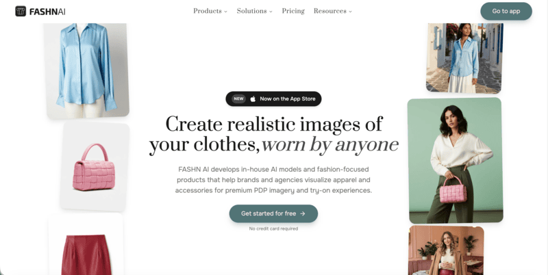 FASHN's homepage.