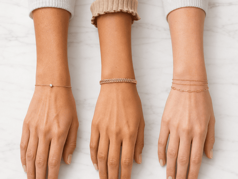 AI bracelets try-on comparison.