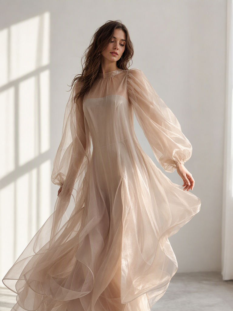 Sheer Organza Dress