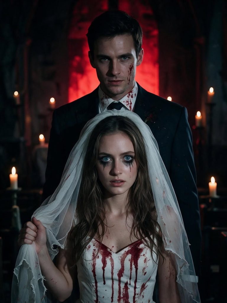 Blood-Splattered Bride and Groom