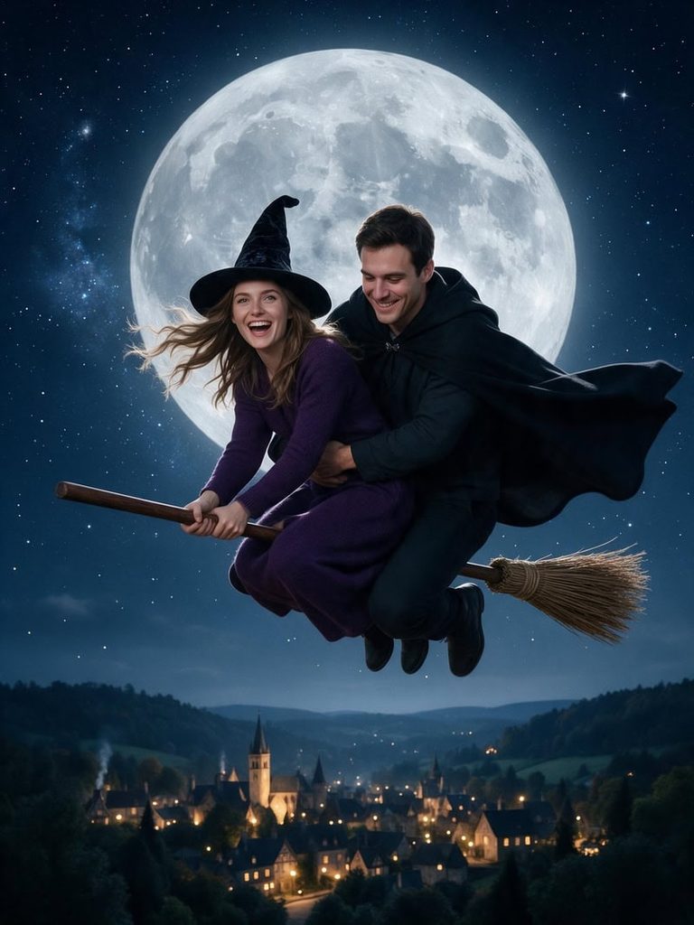 Flying Across the Full Moon